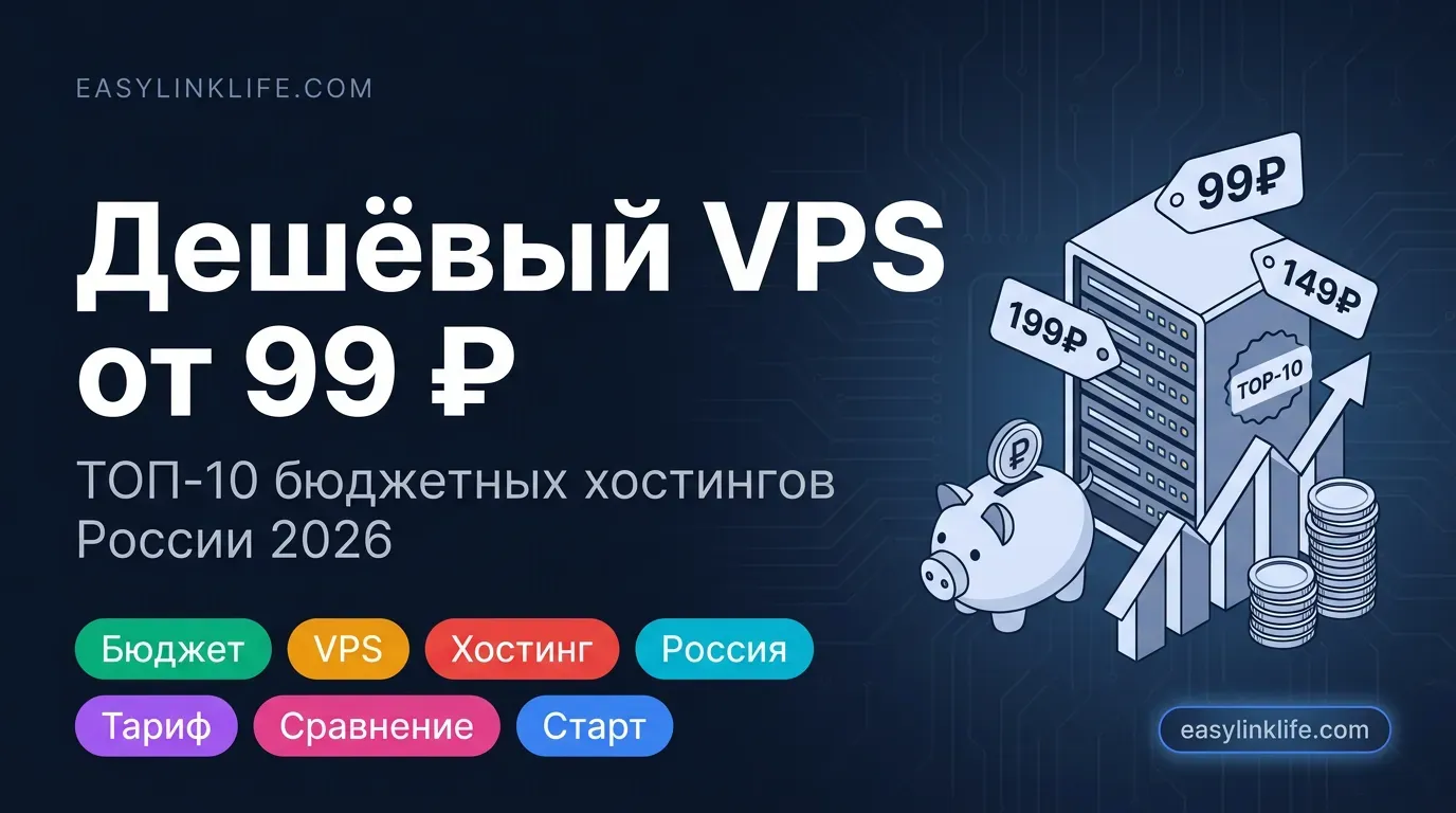 Дешёвый VPS от 99 ₽ в месяц: ТОП бюджетных хостингов России 2026