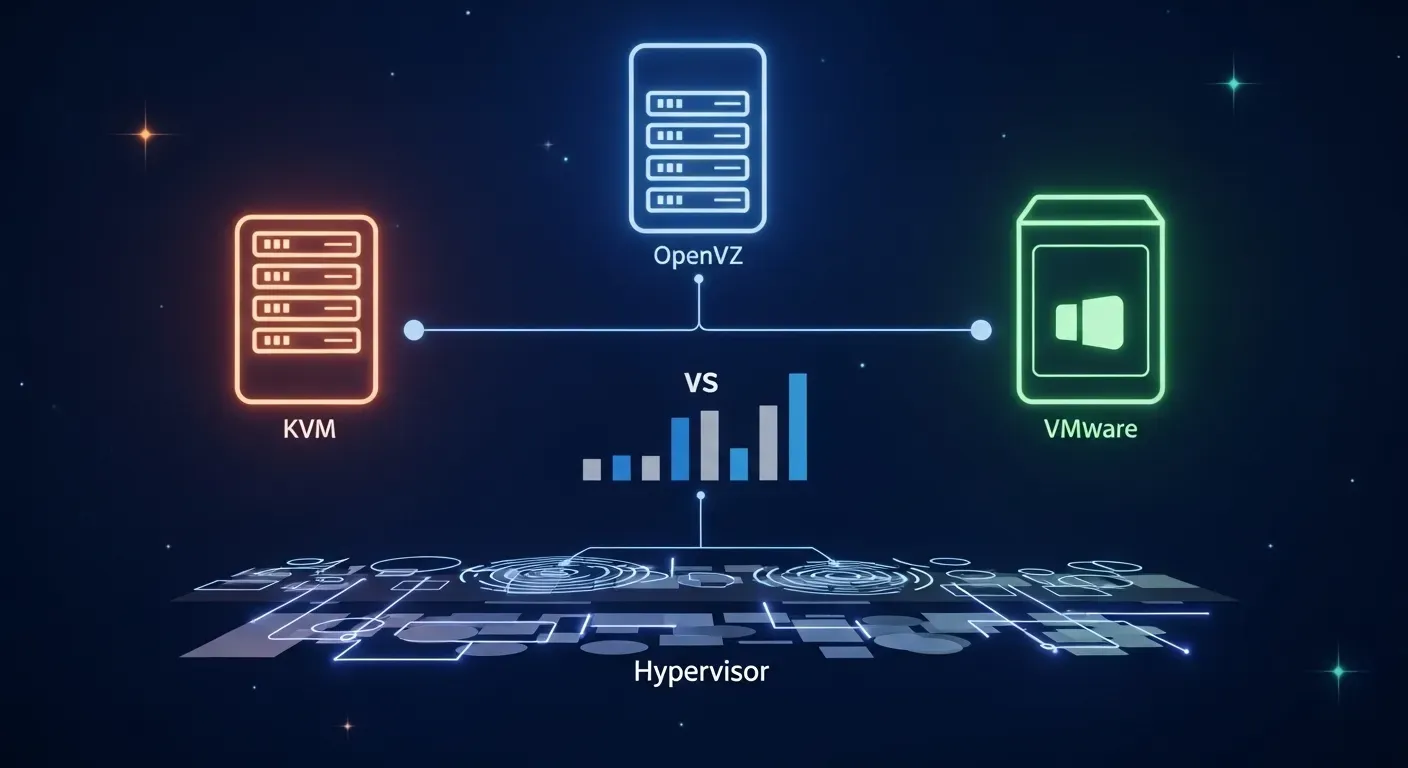 KVM vs OpenVZ vs VMware 2026: сравнение виртуализации VPS — бенчмарки