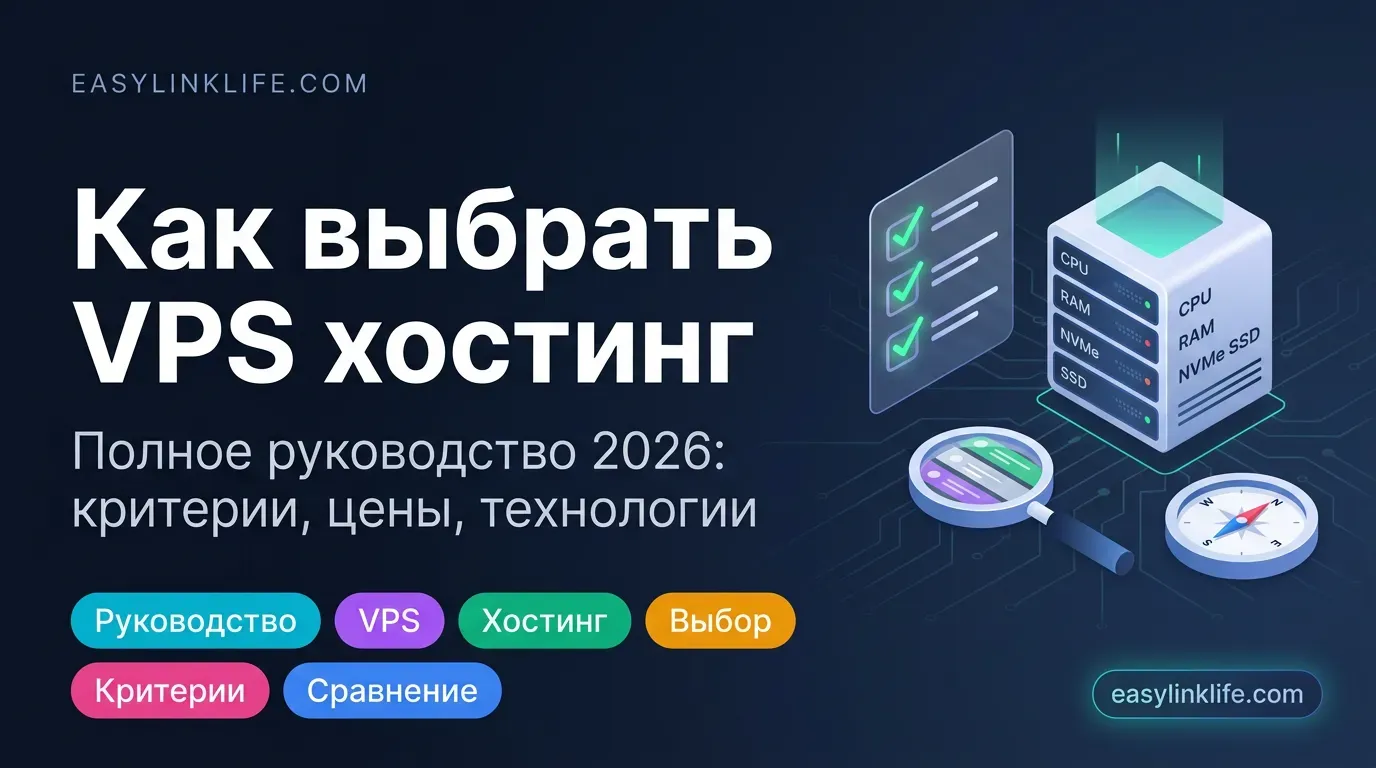 Как выбрать VPS хостинг 2026: критерии, KVM виртуализация, NVMe диски, Tier III+ ЦОД — полное руководство