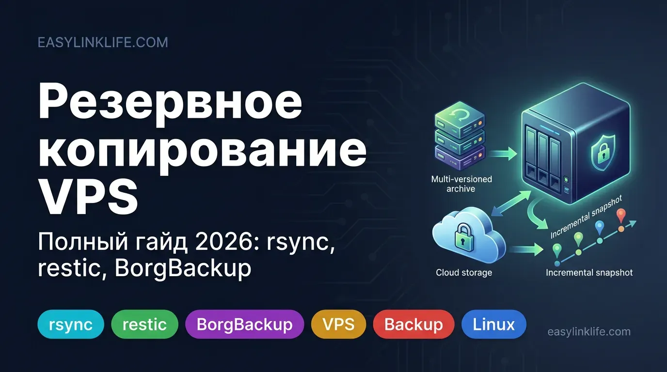 Резервное копирование VPS: гайд по бэкапам 2026