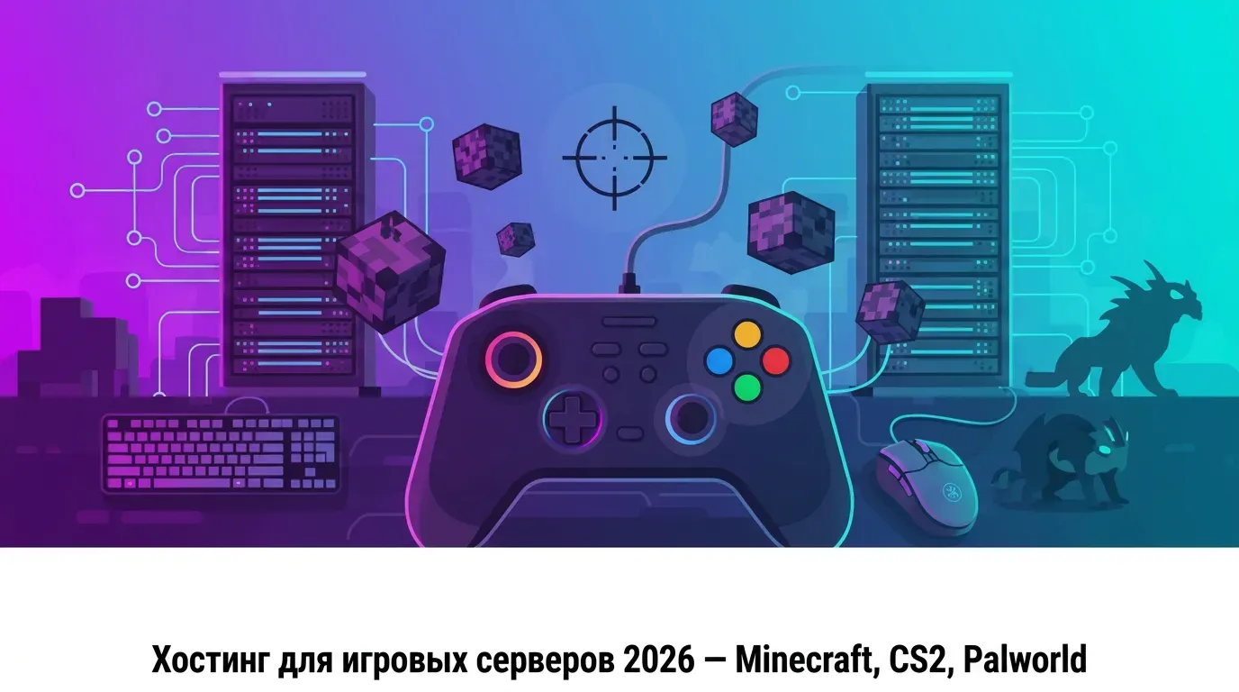 Лучший хостинг для игровых серверов 2026: Minecraft, CS2, Palworld