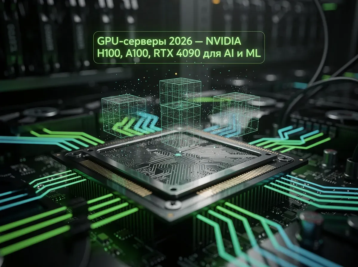GPU серверы для AI и машинного обучения 2026 — сравнение провайдеров с NVIDIA A100 и H100