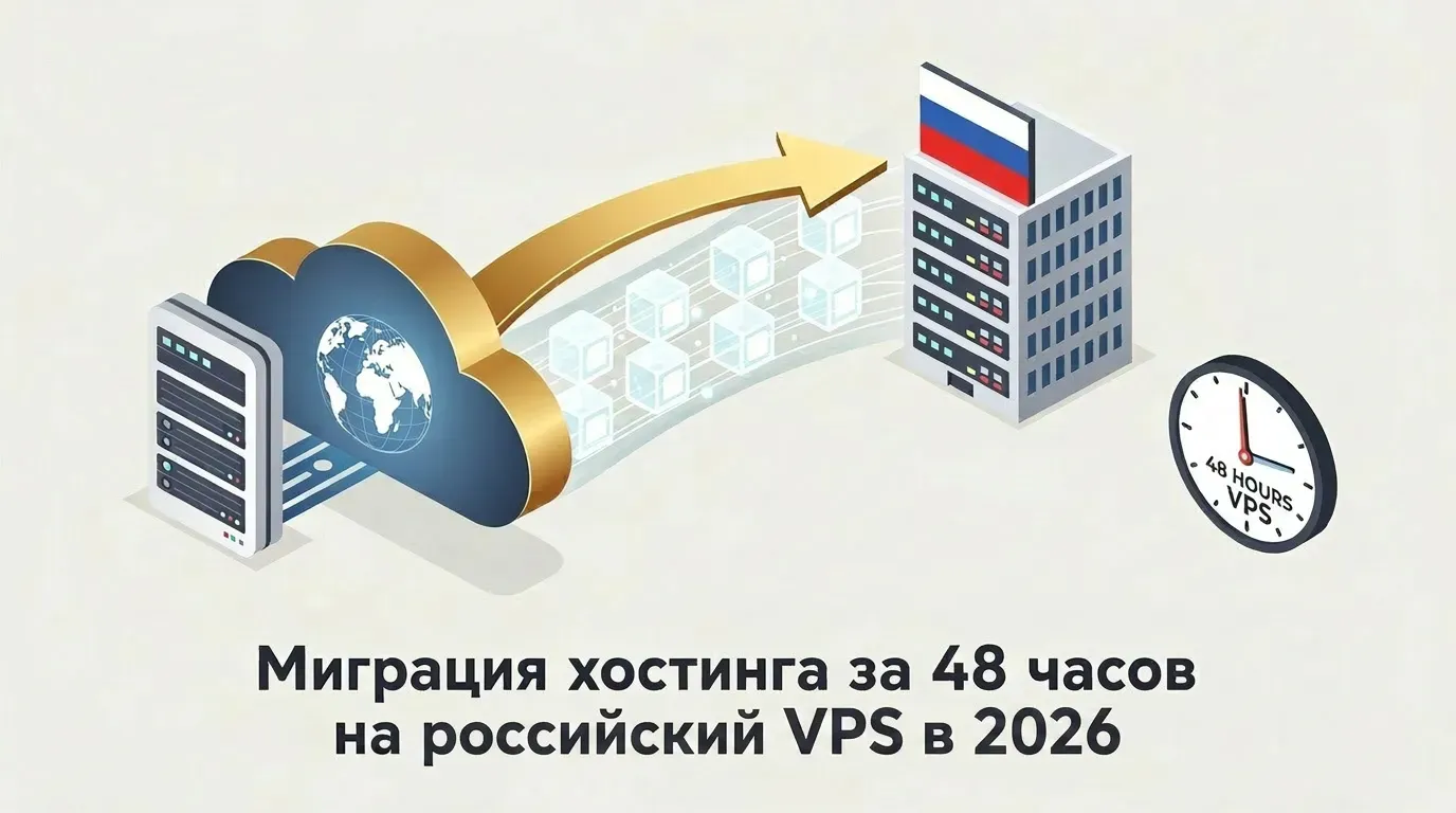 Миграция с зарубежного хостинга на российский 2026: план на 48 часов