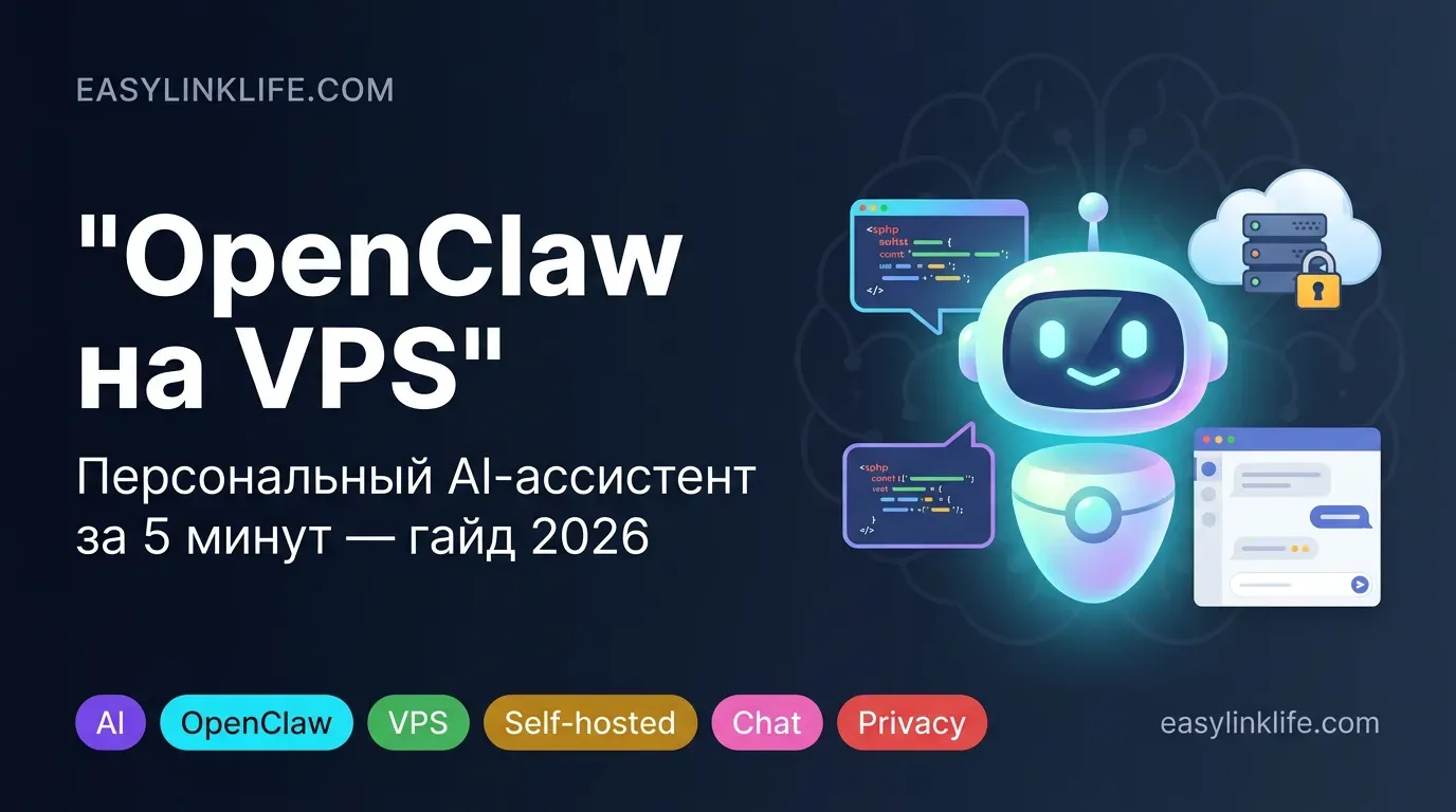 OpenClaw: как развернуть персонального AI-ассистента на VPS за 5 минут