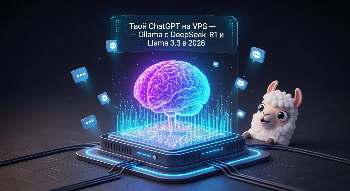 Свой ChatGPT на VPS 2026: Ollama + Open WebUI, DeepSeek-R1, Llama 3.3