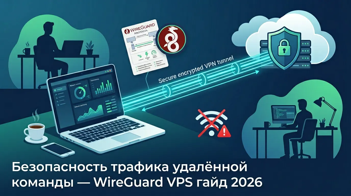Безопасность трафика для удалённой команды: WireGuard + VPS гайд 2026