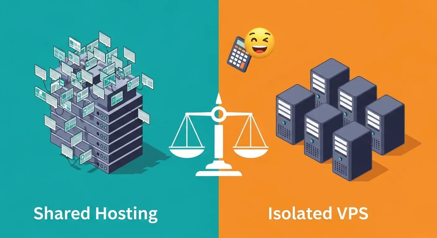 Shared-хостинг или VPS: что выбрать в 2026 — таблица и калькулятор