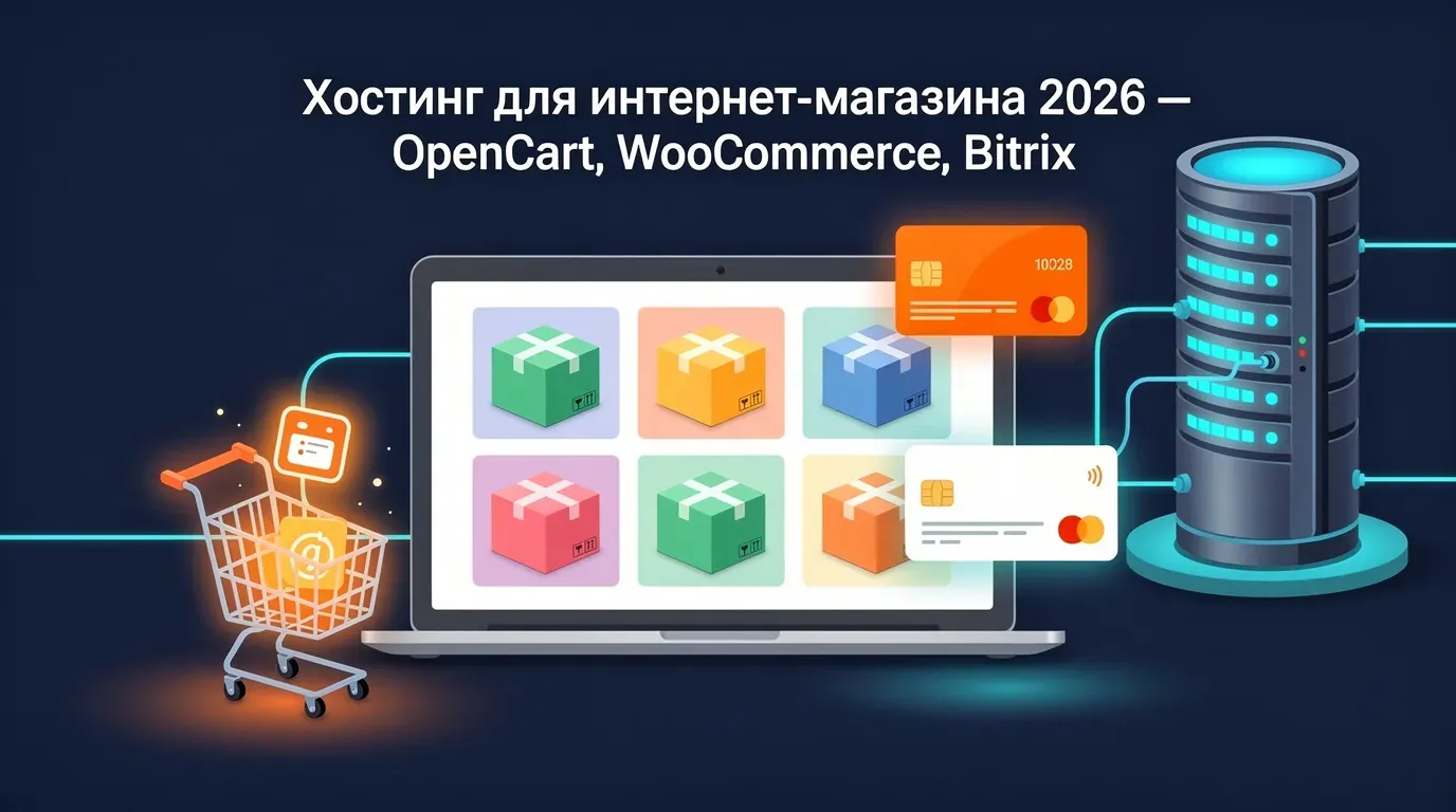 Хостинг для интернет-магазина 2026: OpenCart, WooCommerce, Bitrix — ТОП-8