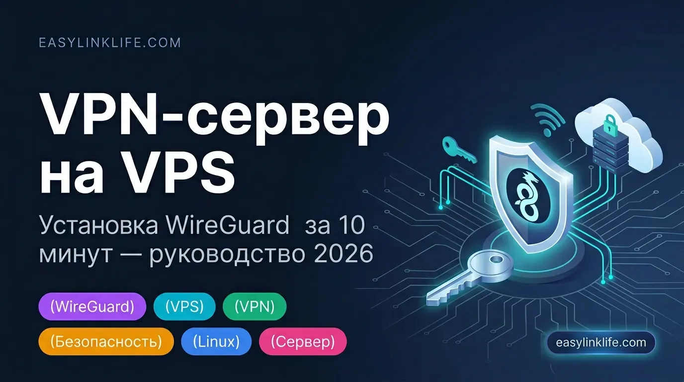 VPN-сервер на VPS — установка WireGuard за 10 минут, пошаговая инструкция