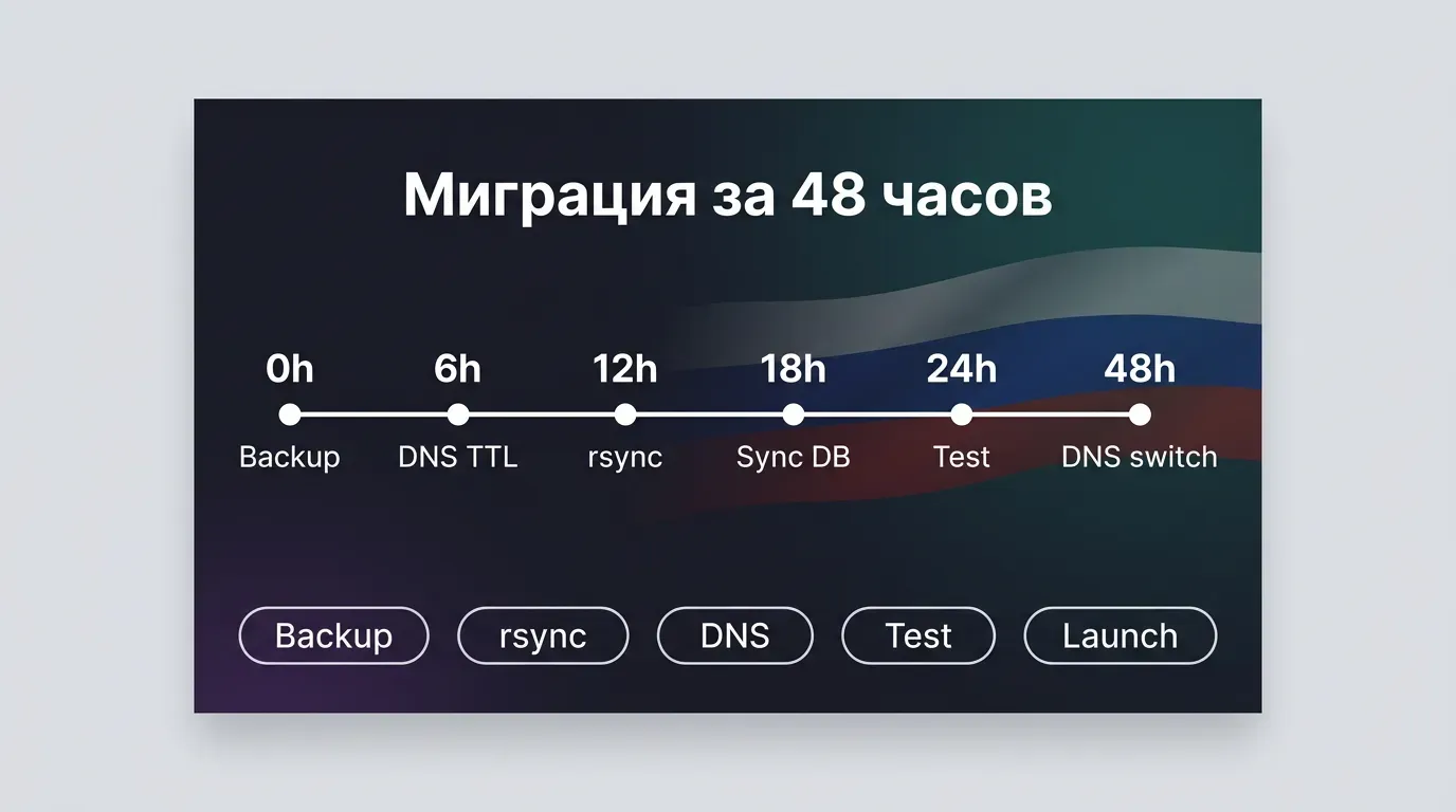 План миграции хостинга за 48 часов