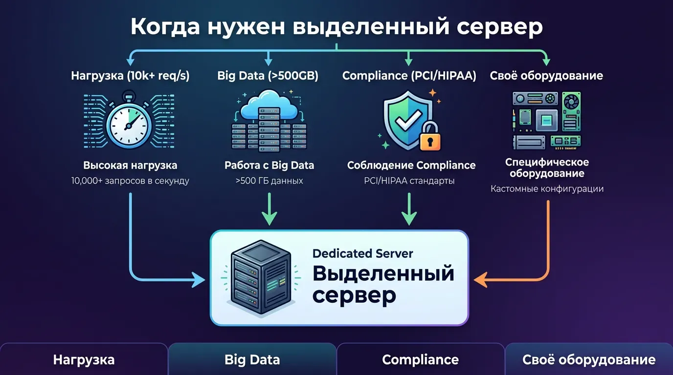 Когда выбирать выделенный сервер вместо VPS